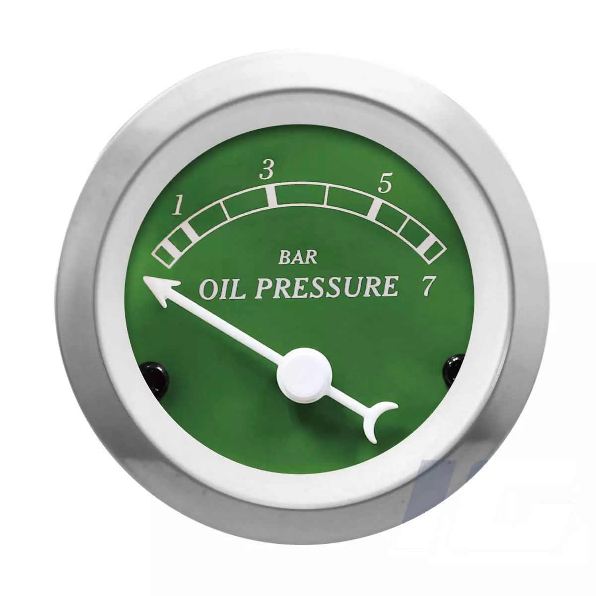 Green Face White Needle - Oil Pressure Gauges